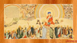 Phật A di đà thuyết pháp